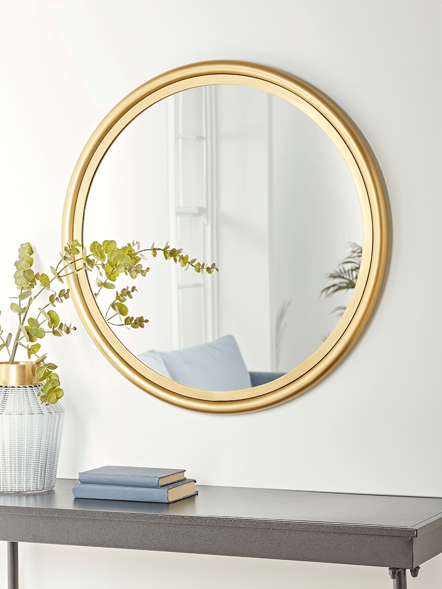 Round Brass Clawson Mirror - Small