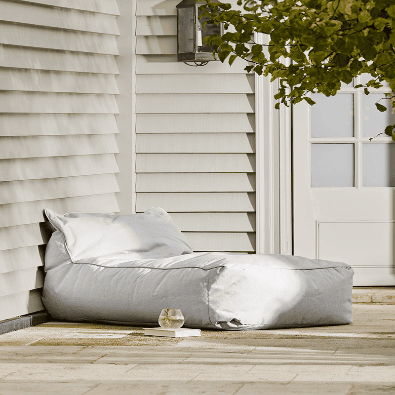 Indoor Outdoor Beanbag Lounger Soft Grey