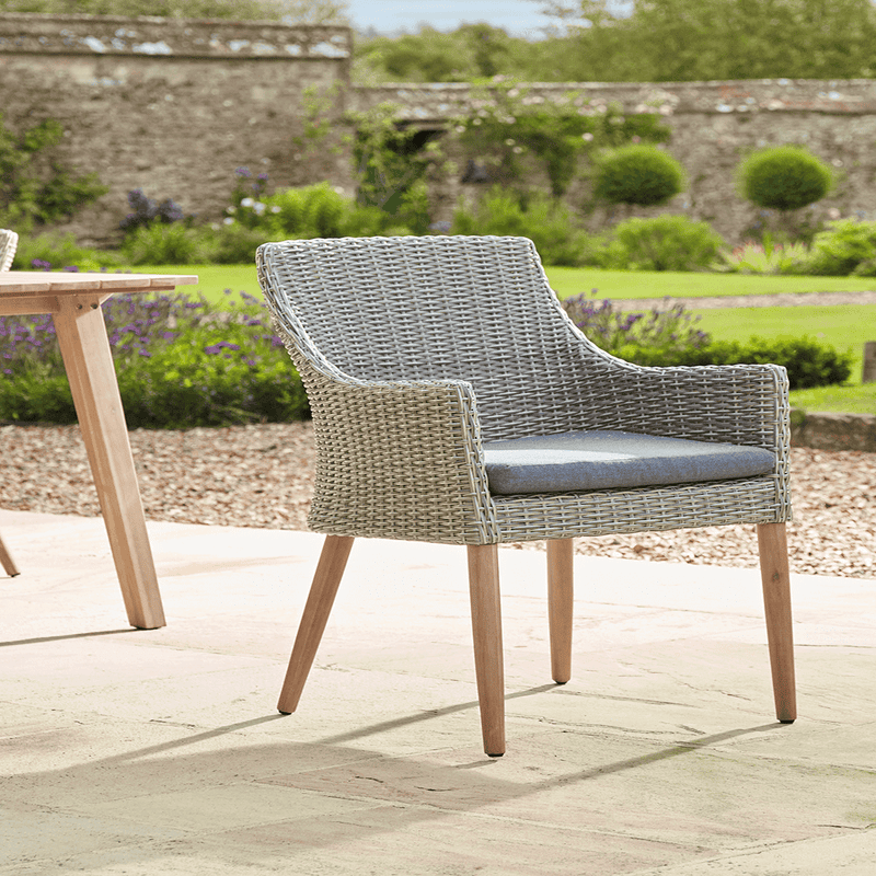 Outdoor rattan outlet dining chairs