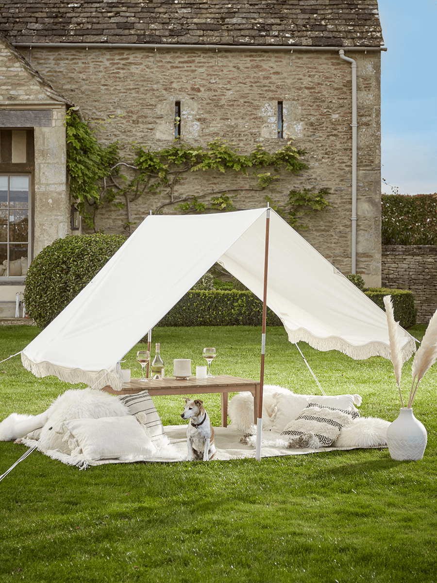 

Fringed Canopy - Antique White