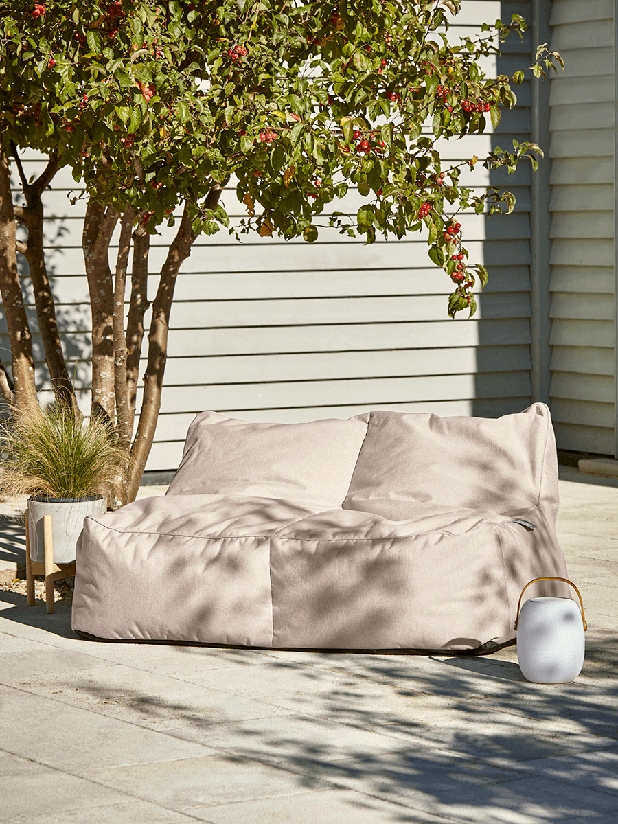 Product photograph of Indoor Outdoor Double Beanbag - Soft Blush from Cox and Cox