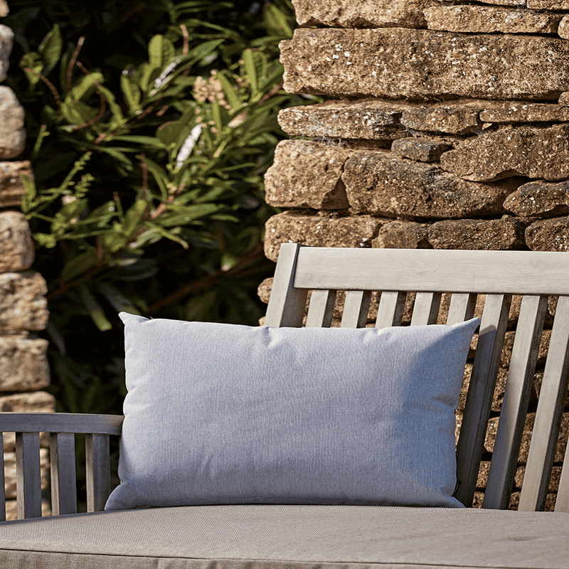 Blue rectangular cushion top