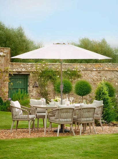 Woven Rope Rectangular Dining Set