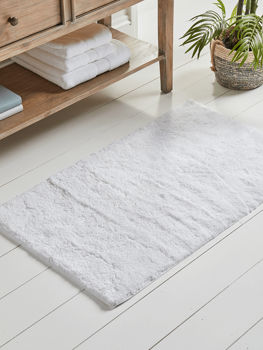 

Textured Bath Mat - White