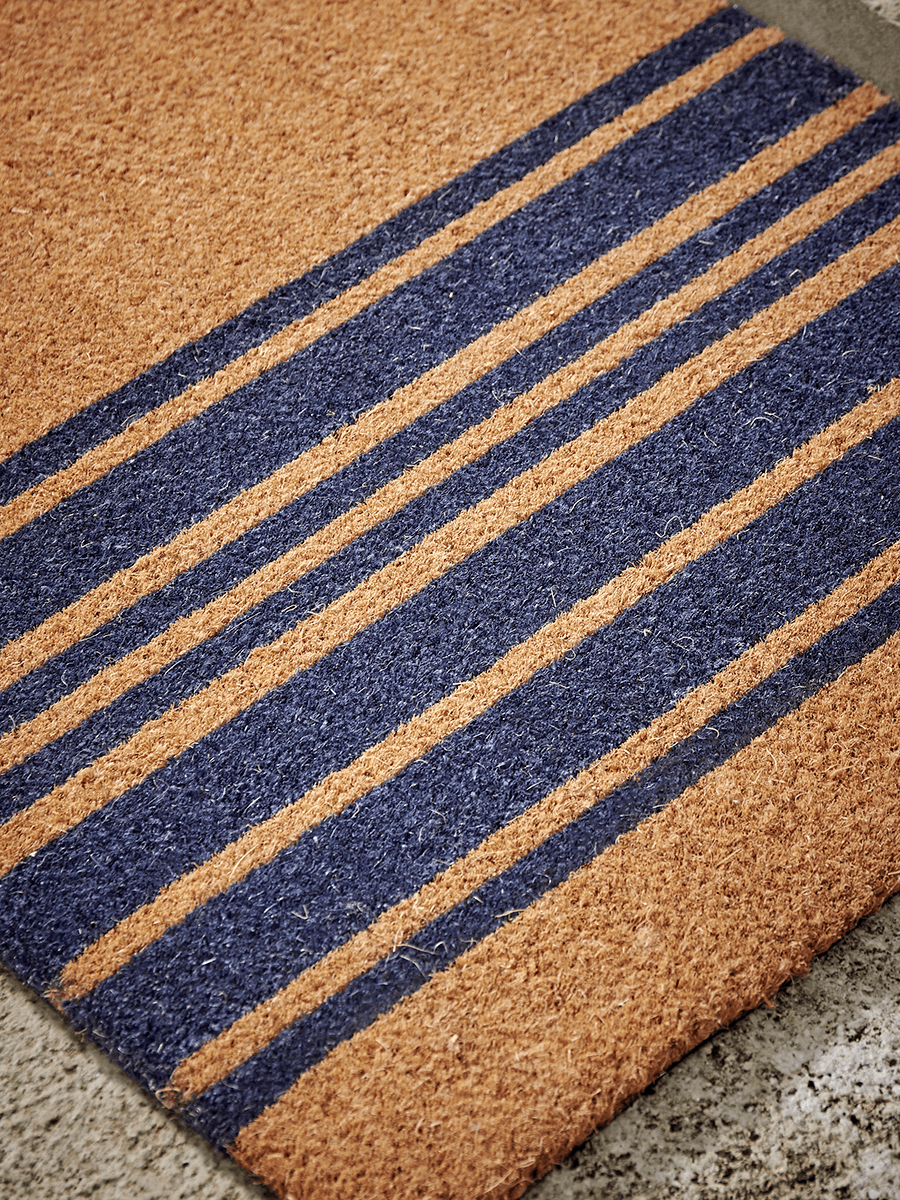 Product photograph of French Stripe Doormat - Double from Cox and Cox.