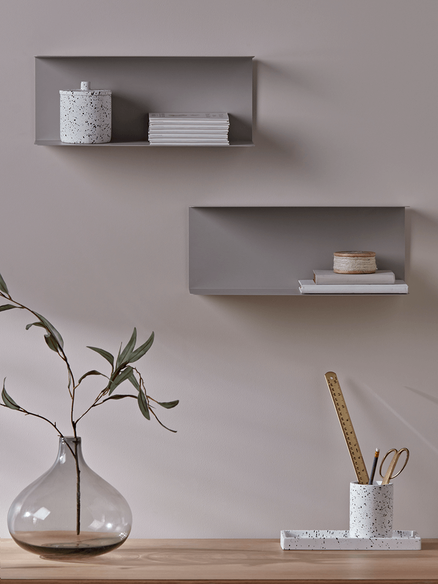 

Two Box Shelves - Grey