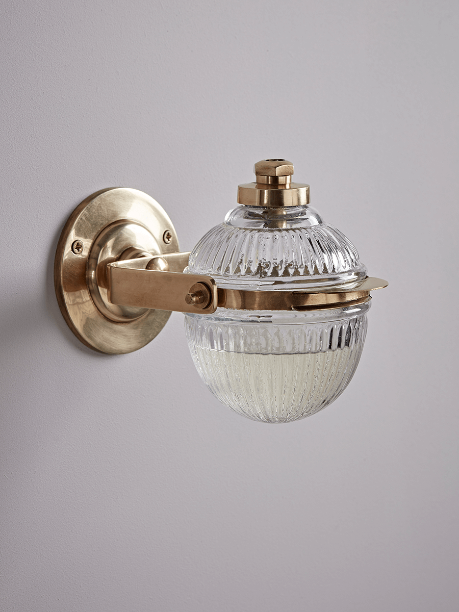 

NEW Reeded Glass Soap Dispenser - Antique Brass