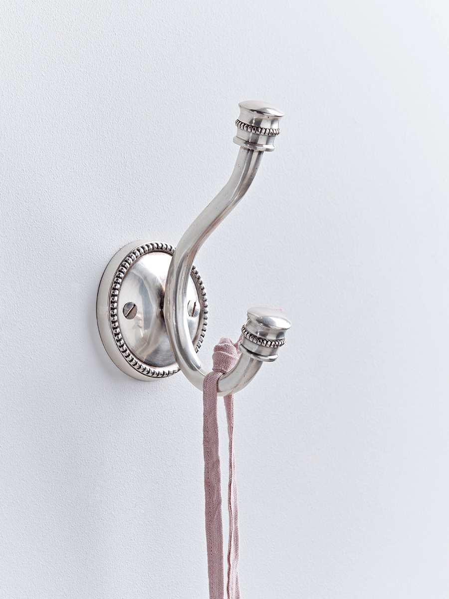 

Beaded Hook - Antique Silver