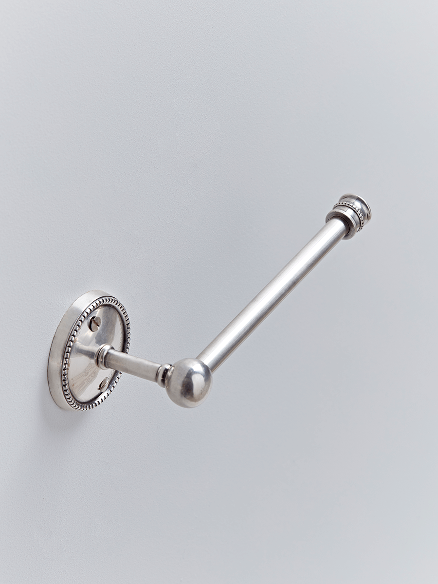 

Beaded Loo Roll Holder - Antique Silver