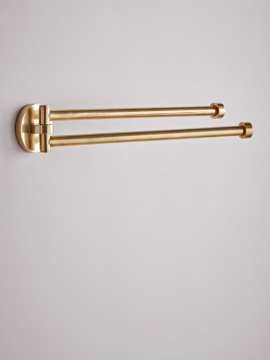 

Double Arm Towel Rail - Antique Brass
