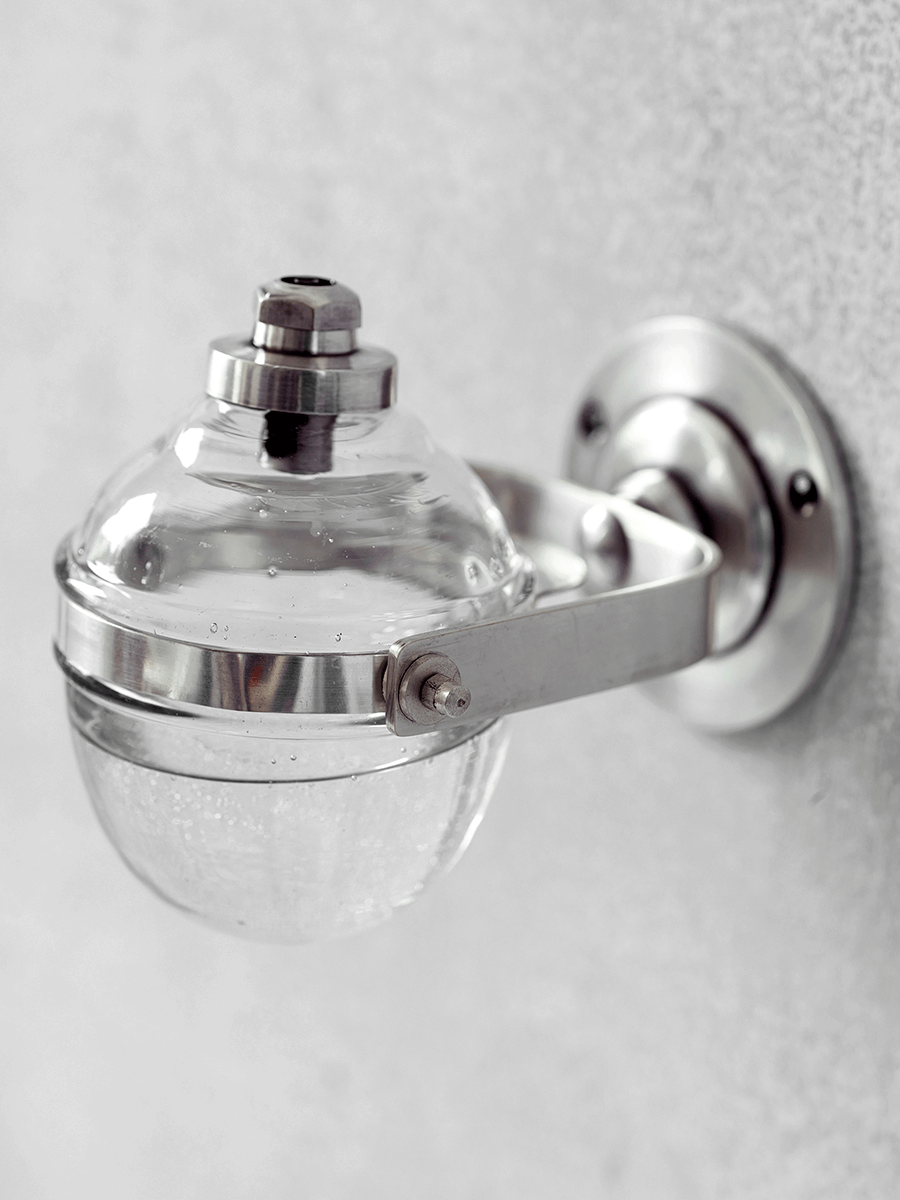 Glass Soap Dispenser - Antique Silver