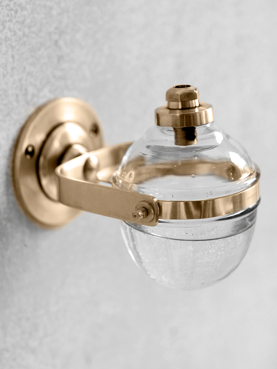 

Glass Soap Dispenser - Antique Gold