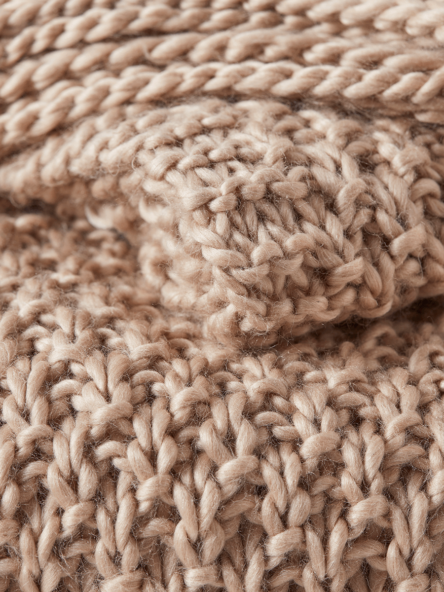 Product photograph of Moss Stitch Knitted Throw from Cox and Cox.