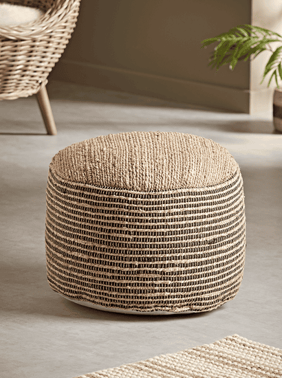 Round Jute Pouffe
