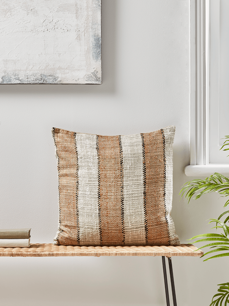

Textured Woven Striped Cushion