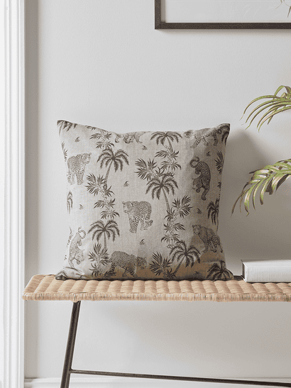 Leopard & Palm Tree Cushion