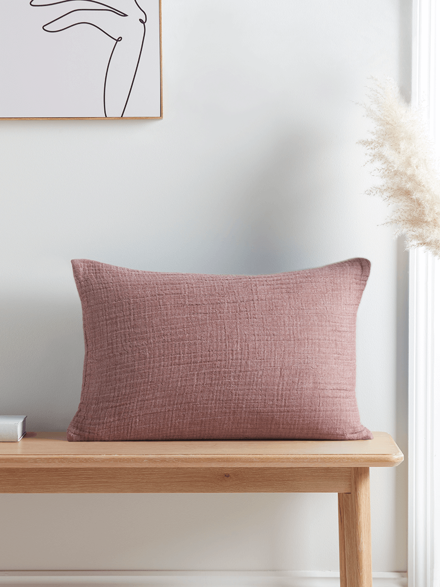 

Organic Cotton Cushion - Dusky Mauve