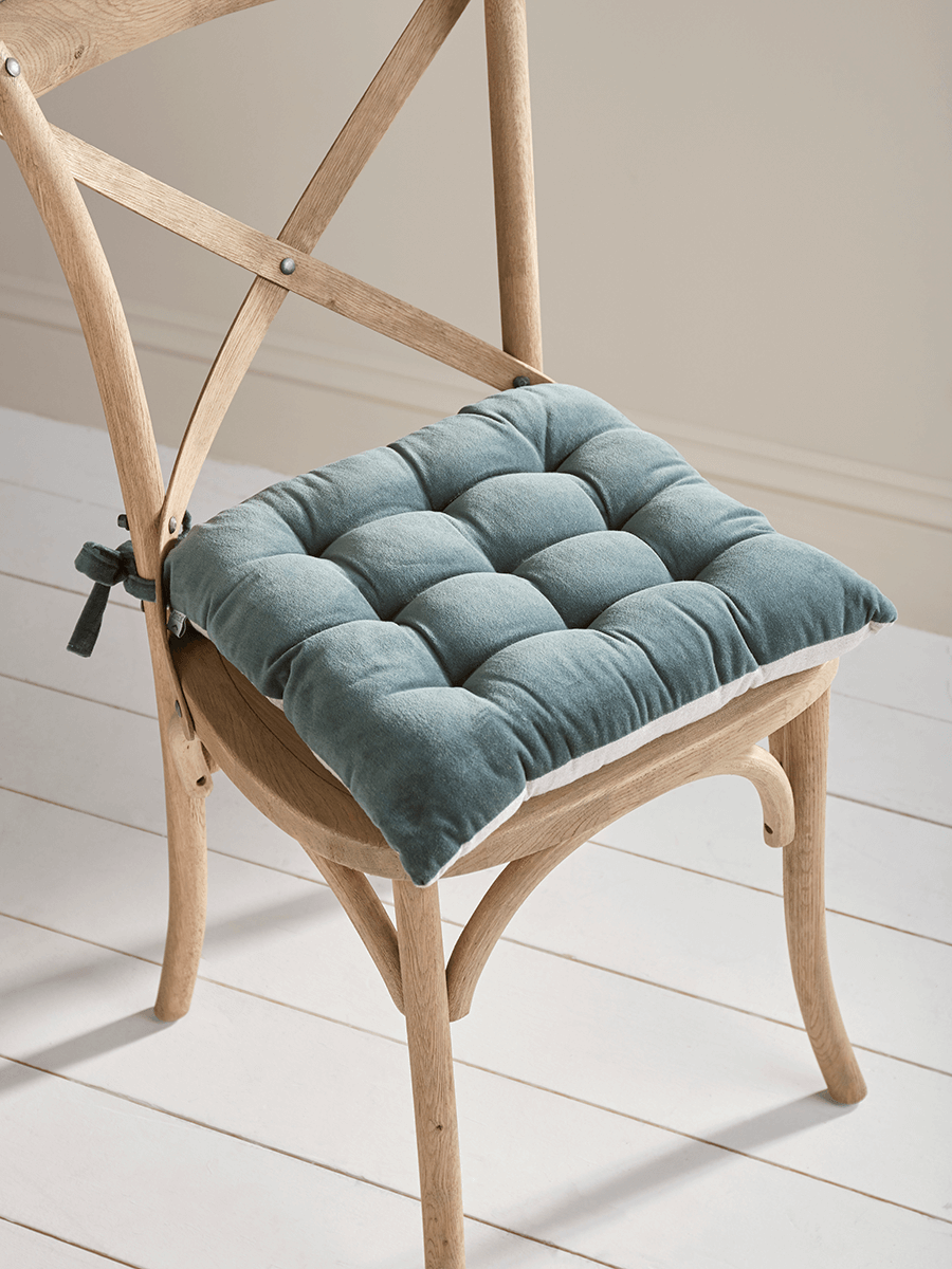 

Velvet Seat Pad - Dusky Blue
