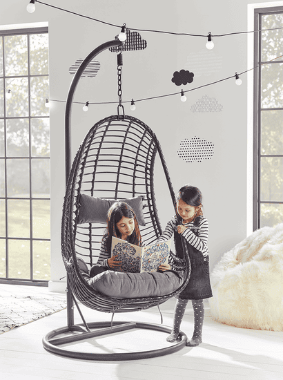 Slim Black Hanging Chair