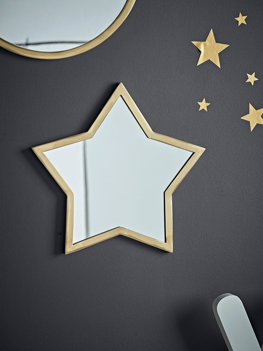 

Antique Brass Star Mirror