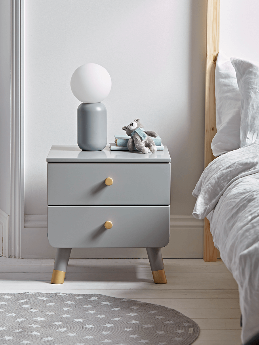 

Lowen Bedside Table - Soft Grey