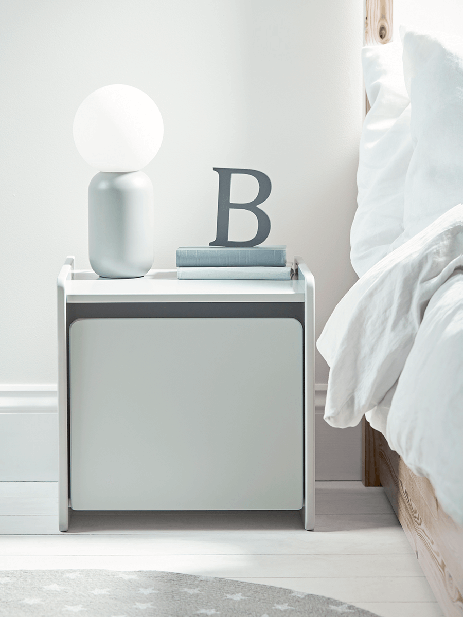 

Cubi Bedside Table - Soft Grey