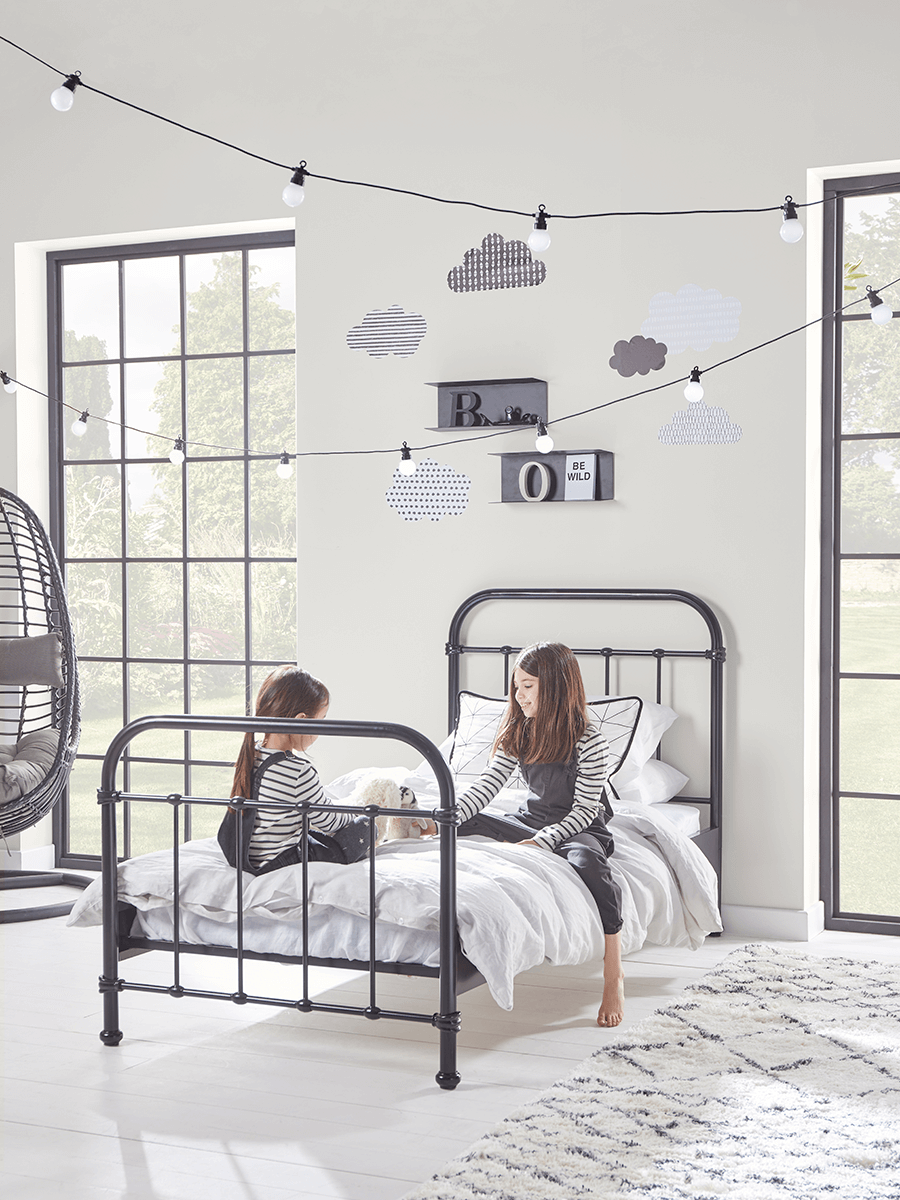 

Industrial Style Bed - Black