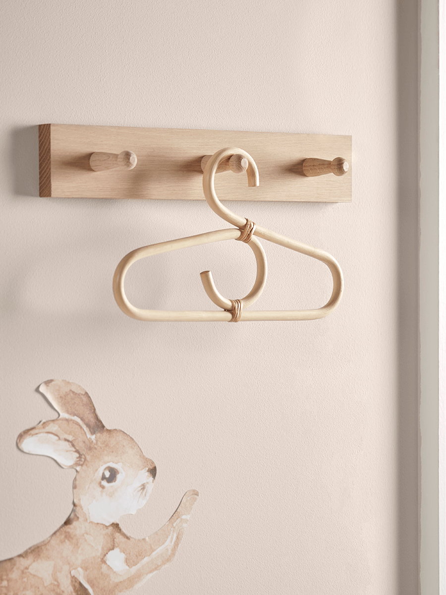 

Four Mini Rattan Coat Hangers