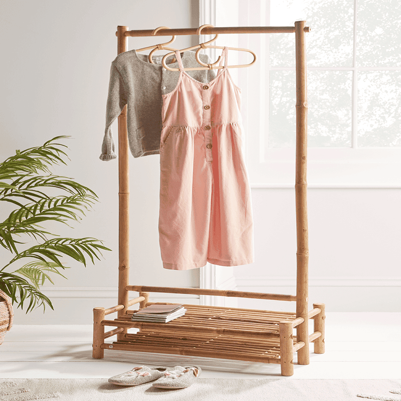 Bamboo Mini Clothes Rail