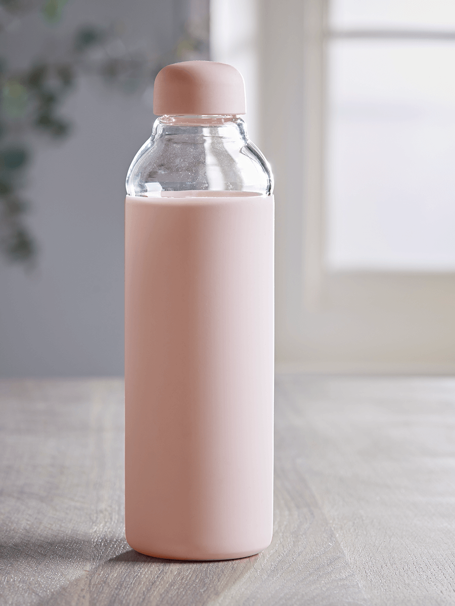 

To Go Glass Water Bottle - Blush