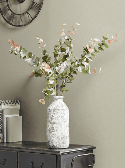 Three Faux Rounded Eucalyptus Sprays