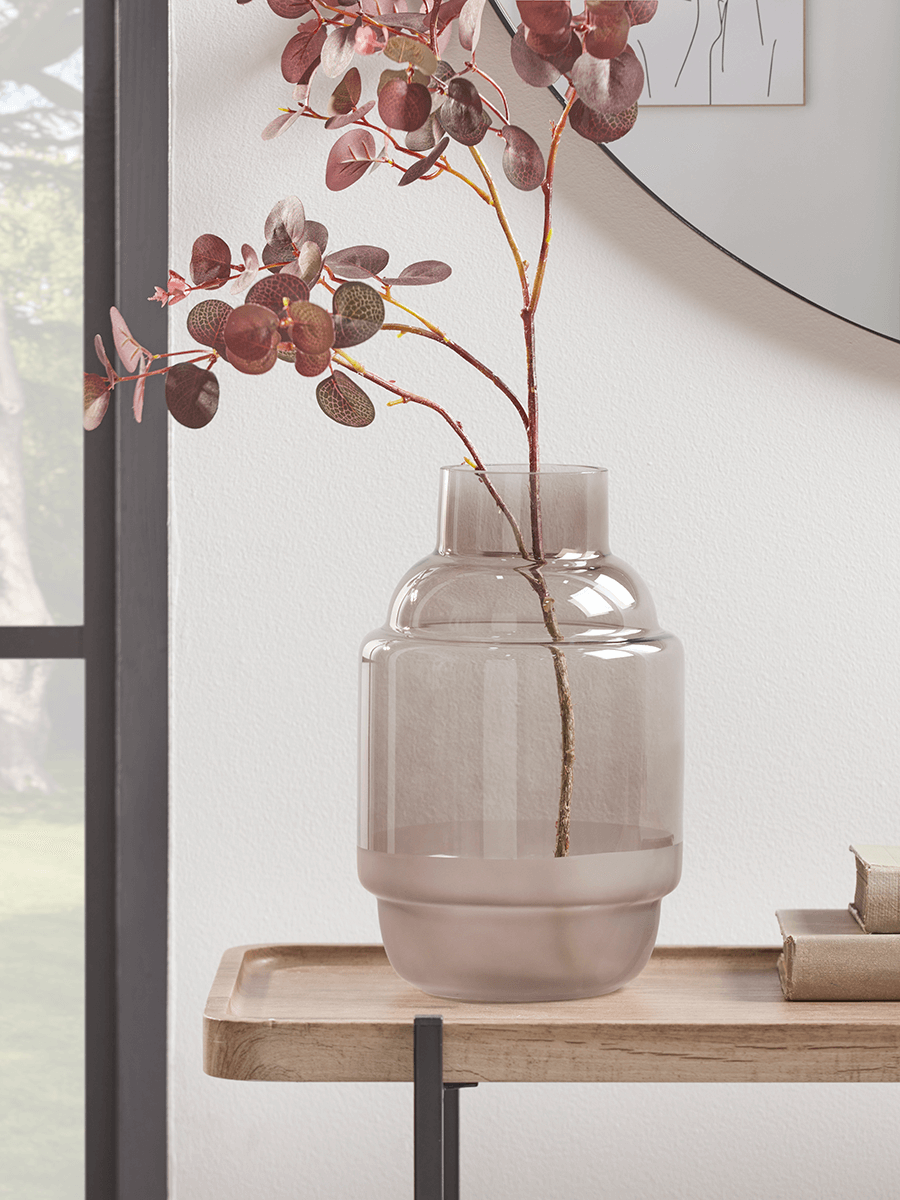 

NEW Smoked & Frosted Grey Vase