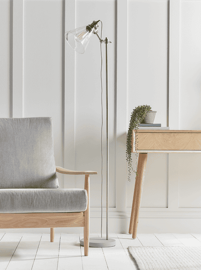 Glass & Concrete Floor Lamp