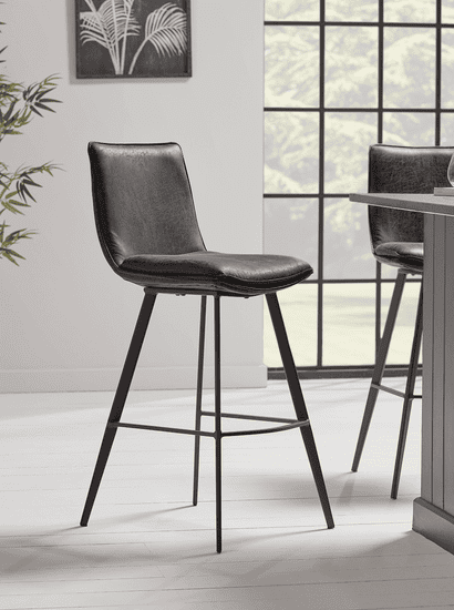 Two Williamsburg High Stools - Carbon