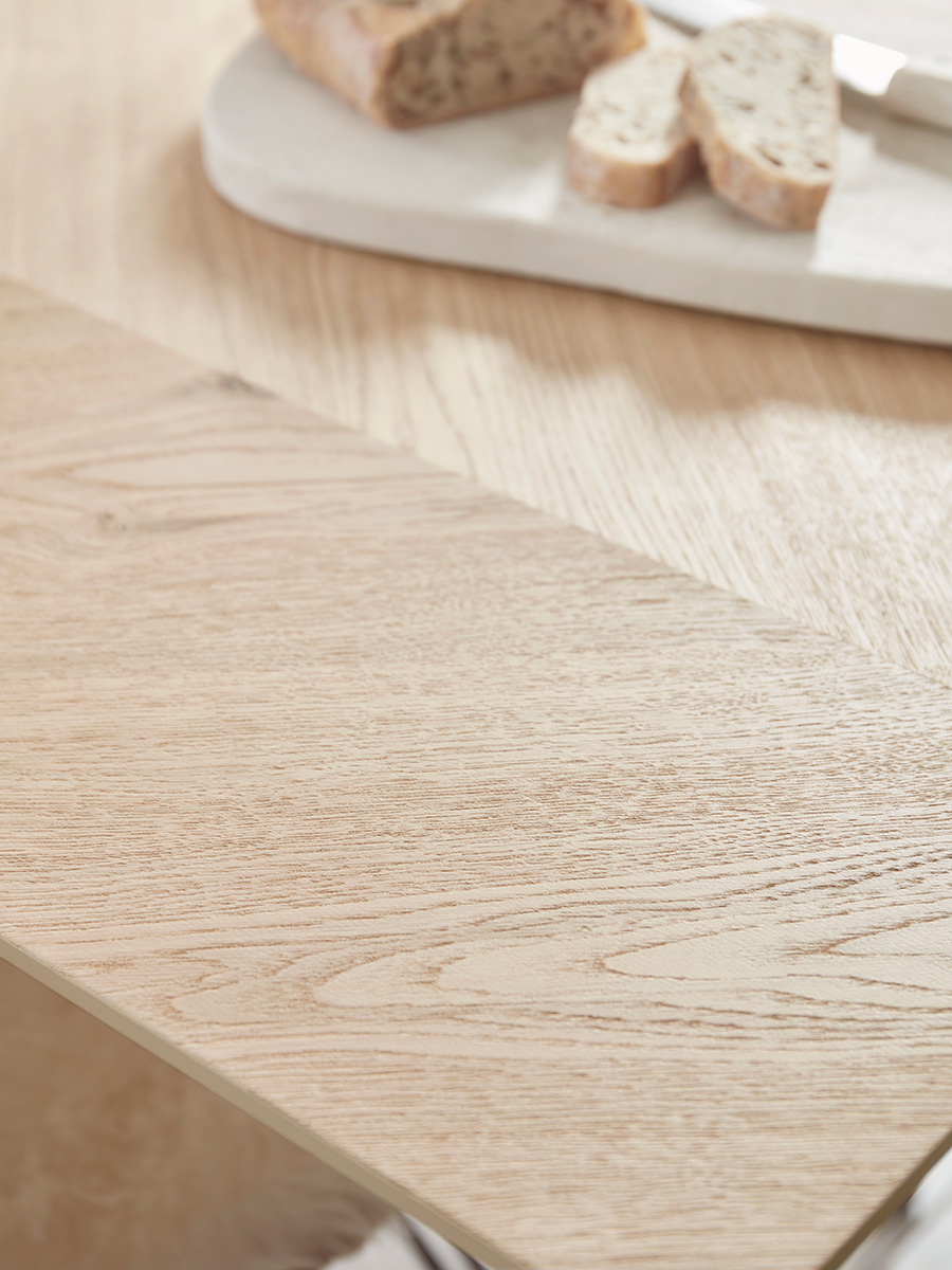 Chevron Oak Dining Table