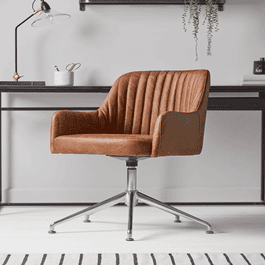 Merrick leather top swivel chair