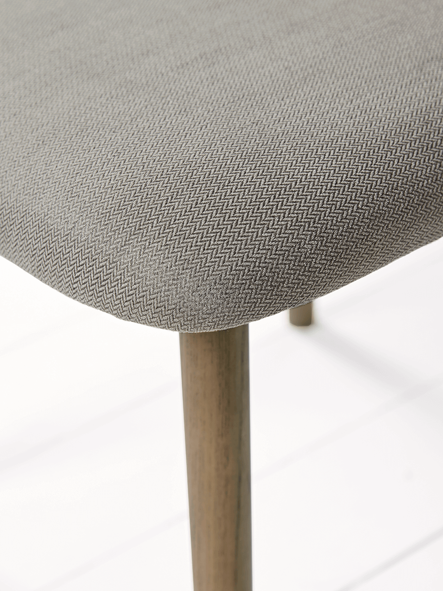 Two Upholstered Dining Chairs - Grey