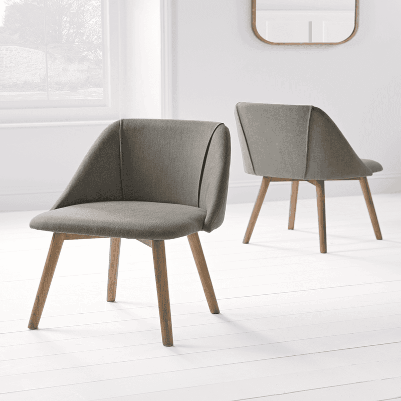 Neutral upholstered top dining chairs