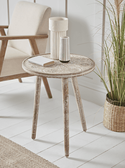 Taman Wooden Side Table