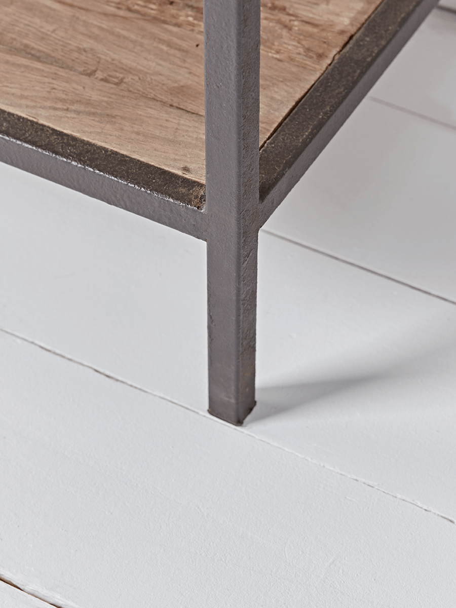 Product photograph of Reclaimed Oak Shelf Unit from Cox and Cox.