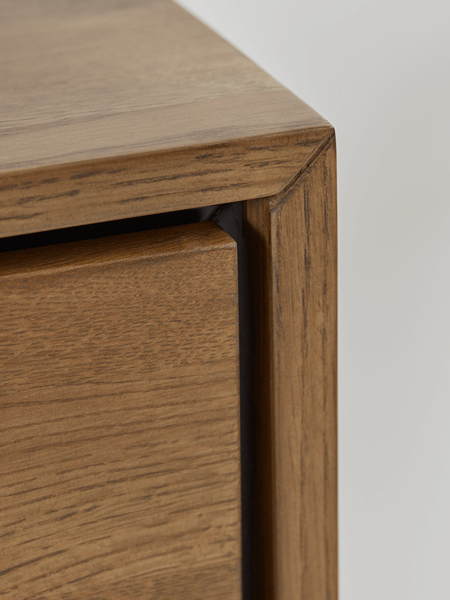 Product photograph of Geo Rustic Oak Sideboard from Cox and Cox.