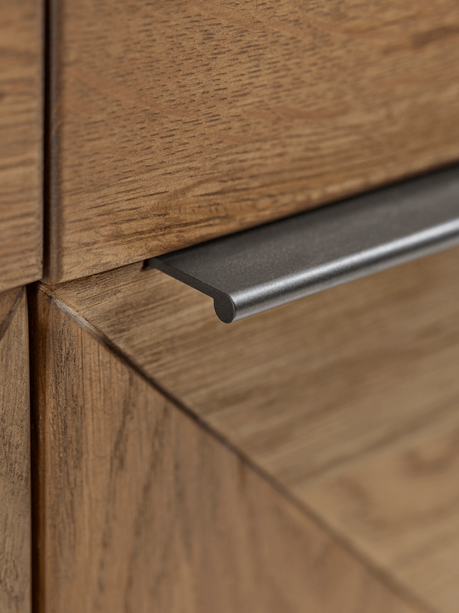 Product photograph of Geo Rustic Oak Sideboard from Cox and Cox.