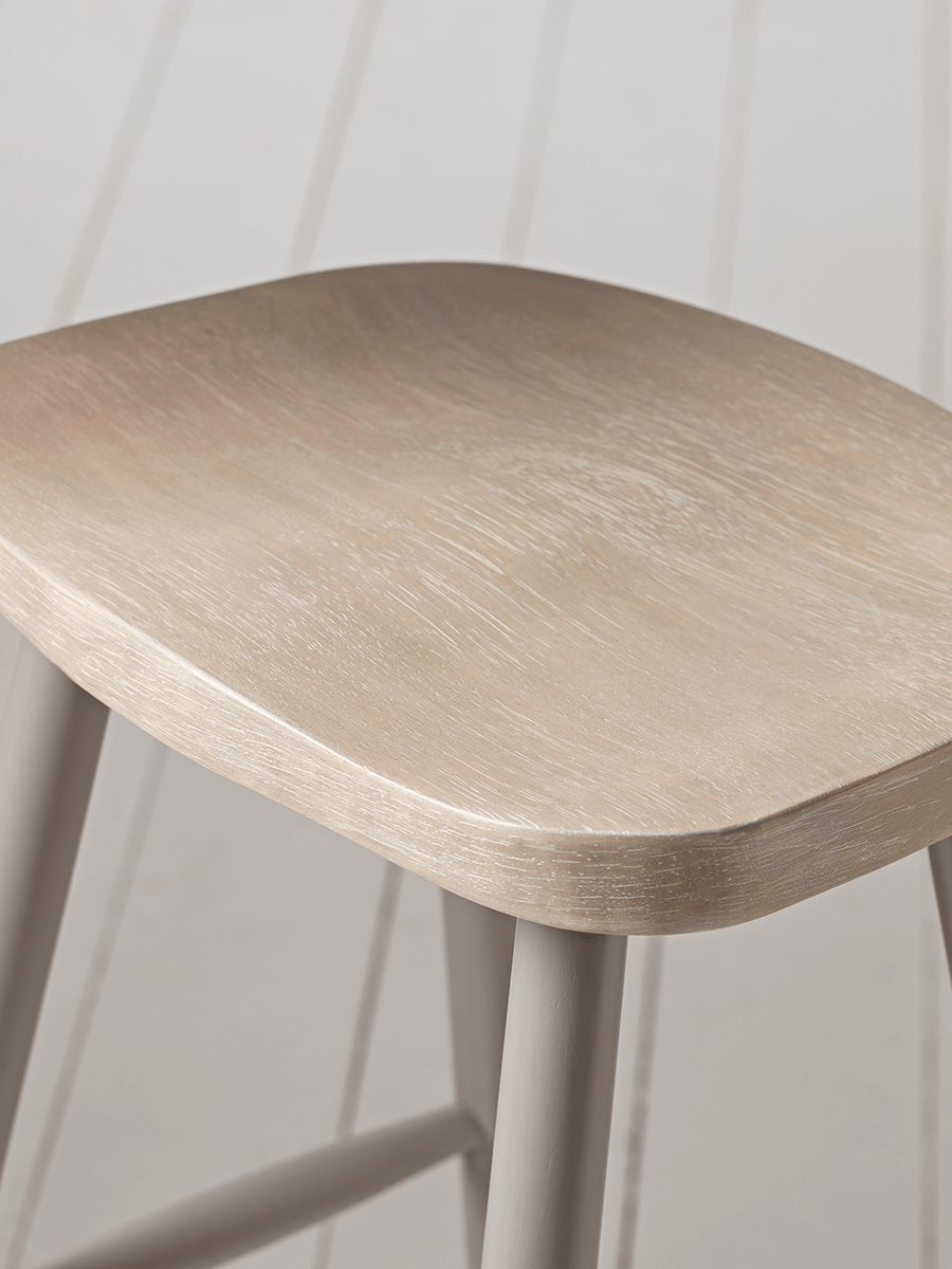 Grey & Limewashed Counter Stool