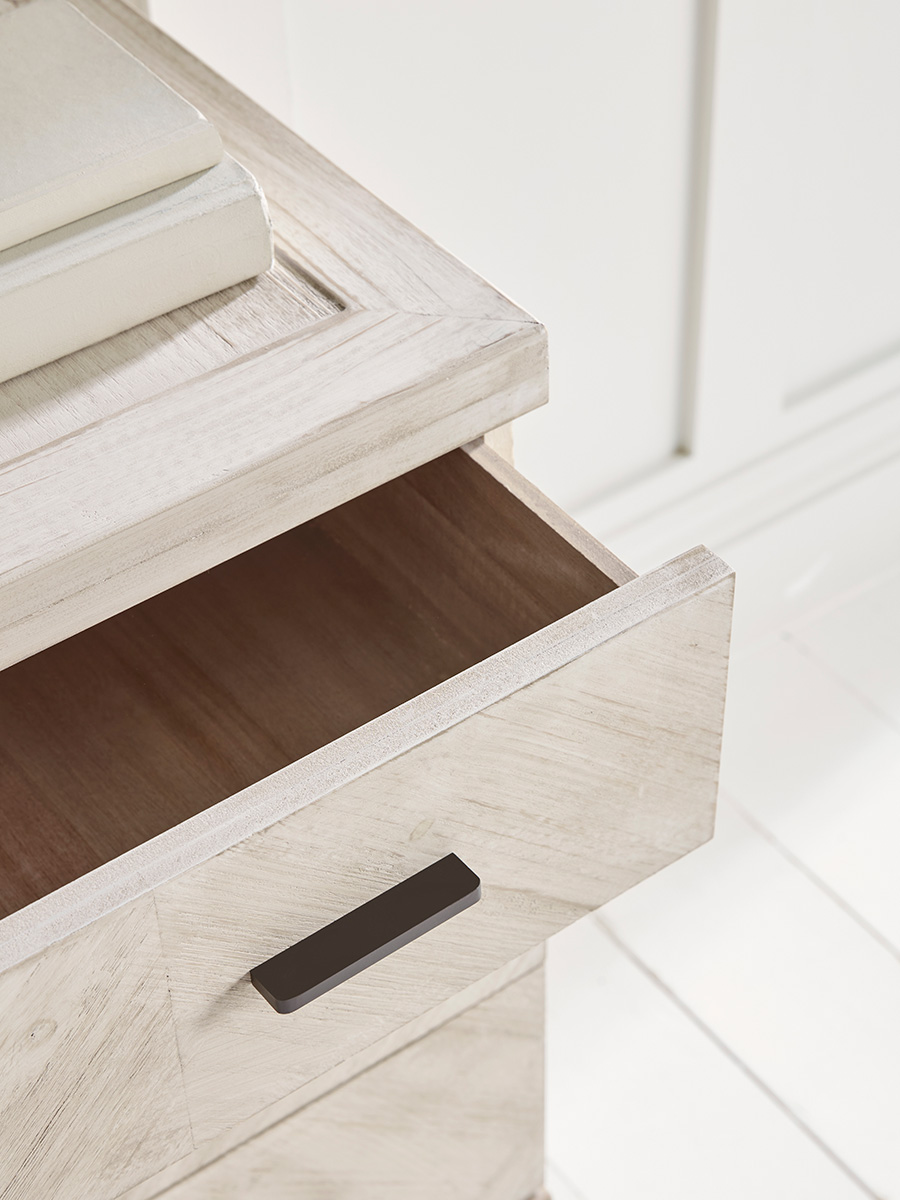 Limewashed Parquet Chest of Drawers