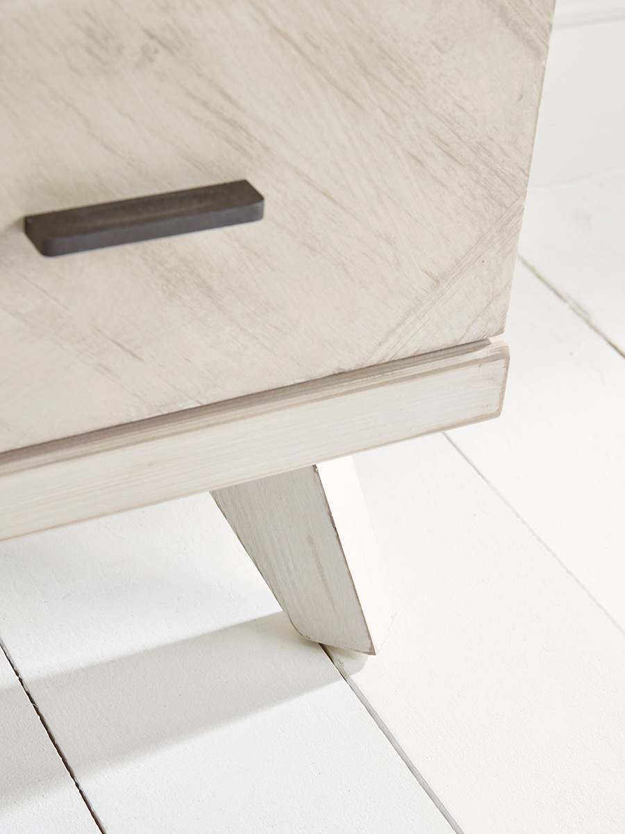 Limewashed Parquet Chest of Drawers