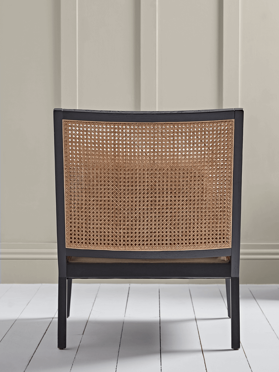 Product photograph of Cane Webbing Armchair from Cox and Cox.