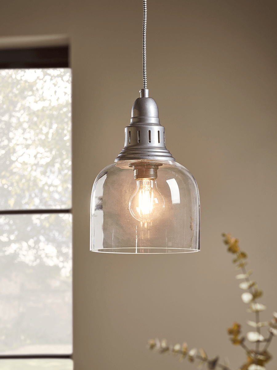 Zinc & Glass Pendant at Cox and Cox