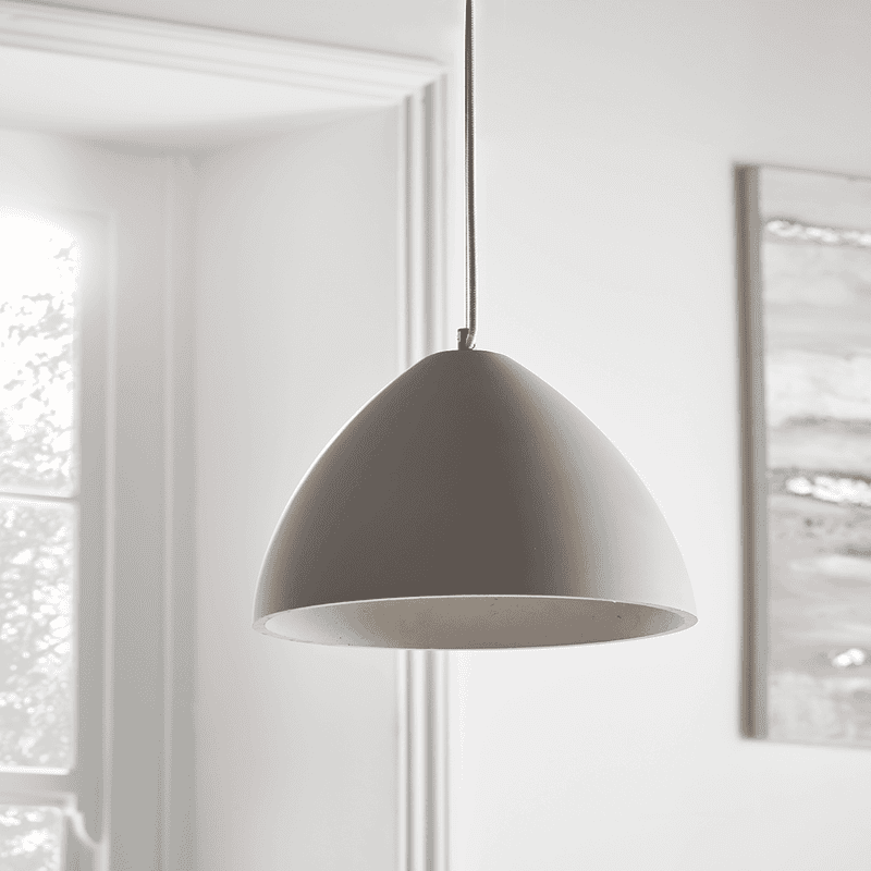 Concrete look shop pendant lights