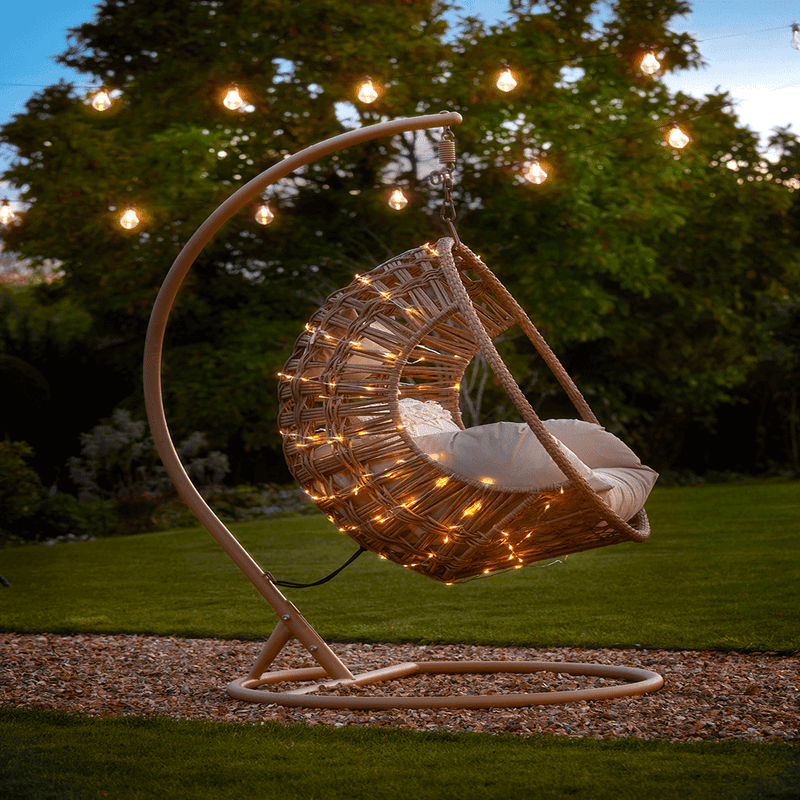 Egg chair with fairy lights deals