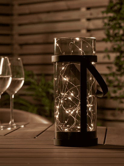 Solar Wire Lights Column Lantern